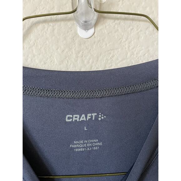 CRAFT Granite Gray Essence Logo Short Sleeve Crew Neck Athletic Shirt Size L - Picture 5 of 9